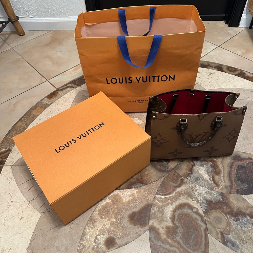 Louis Vuitton Brown and Tan Monogram Handbag